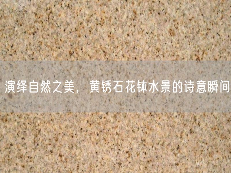 演繹自然之美，黃銹石花缽水景的詩(shī)意瞬間
