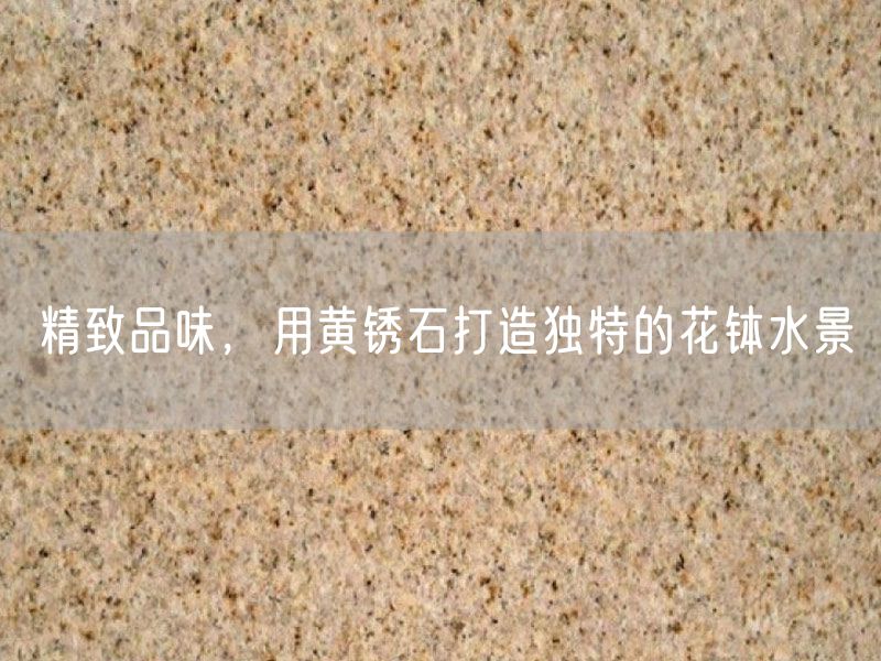 精致品味，用黃銹石打造獨(dú)特的花缽水景