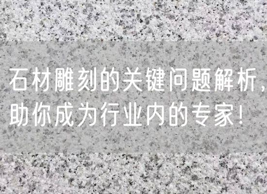 石材雕刻的關(guān)鍵問題解析，助你成為行業(yè)內(nèi)的專家！